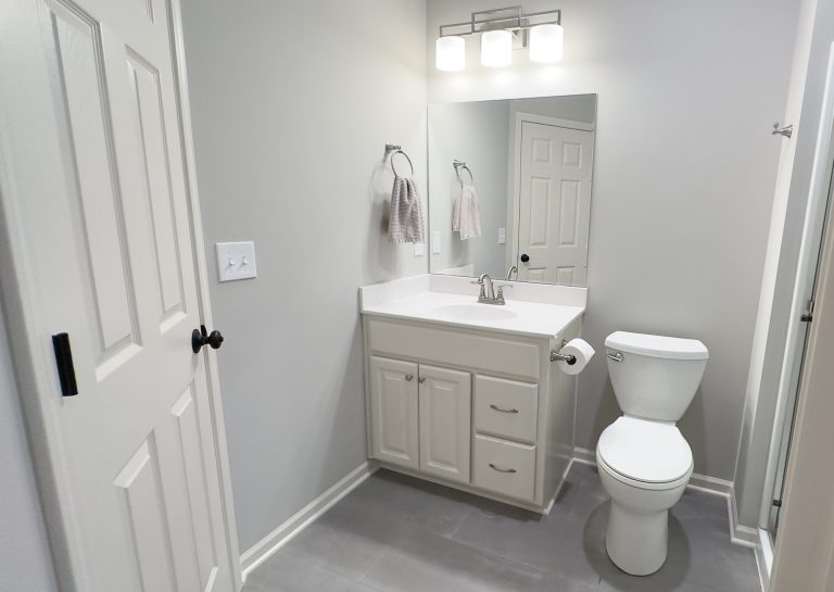 Kansas City basement remodel bathroom vanity