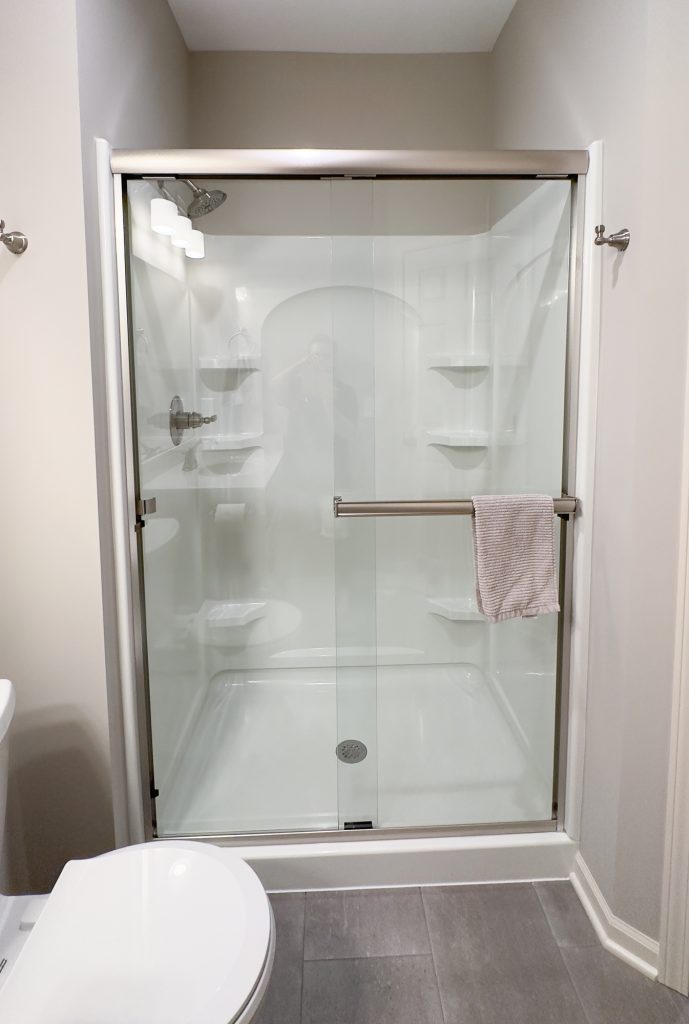 Kansas City basement remodel bathroom shower