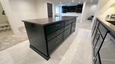 Kansas City basement remodel cabinets