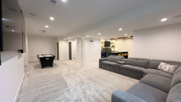 Kansas City basement remodel family room
