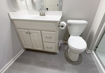 Kansas City basement remodel bathroom vanity