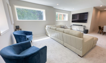 Kansas City basement remodel family room