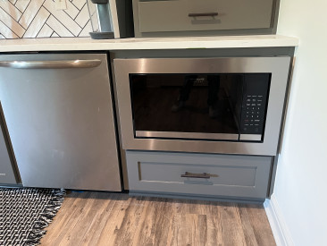 Kansas City basement remodel kitchen cabinets
