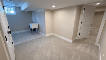 basement remodel with low ceilings kansas city laundry room